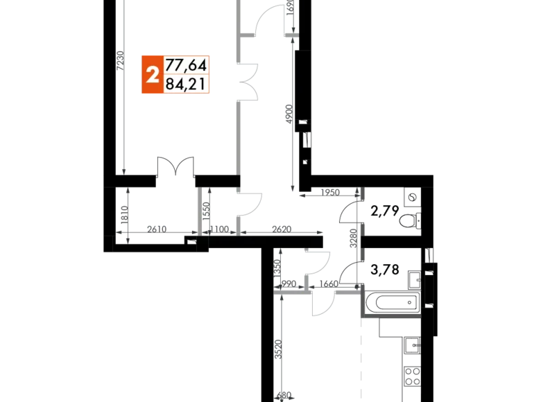 Wohnung 2 zimmer 84 m² Naro-Fominskiy gorodskoy okrug, Russland