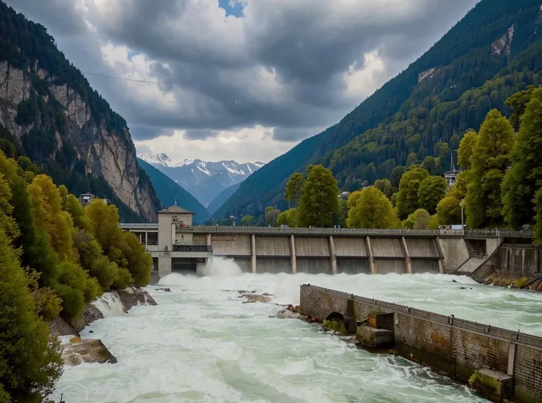 WORKING HYDROELECTRIC POWER STATION