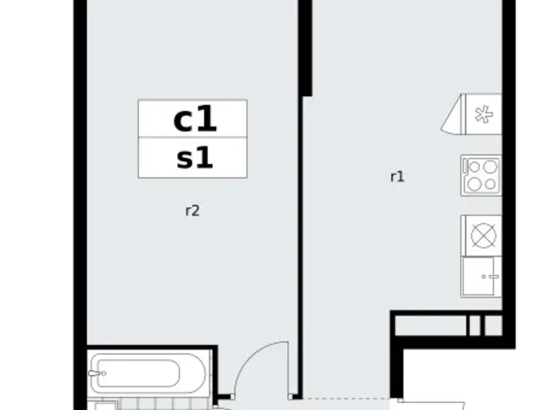 Apartamento 1 habitación 41 m² poselenie Sosenskoe, Rusia