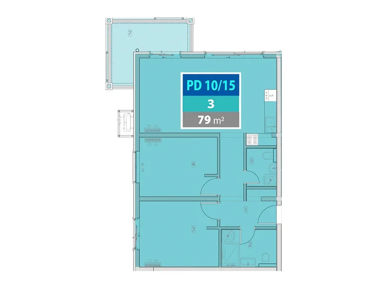 Wohnung 3 zimmer 79 m² Provodina, Montenegro