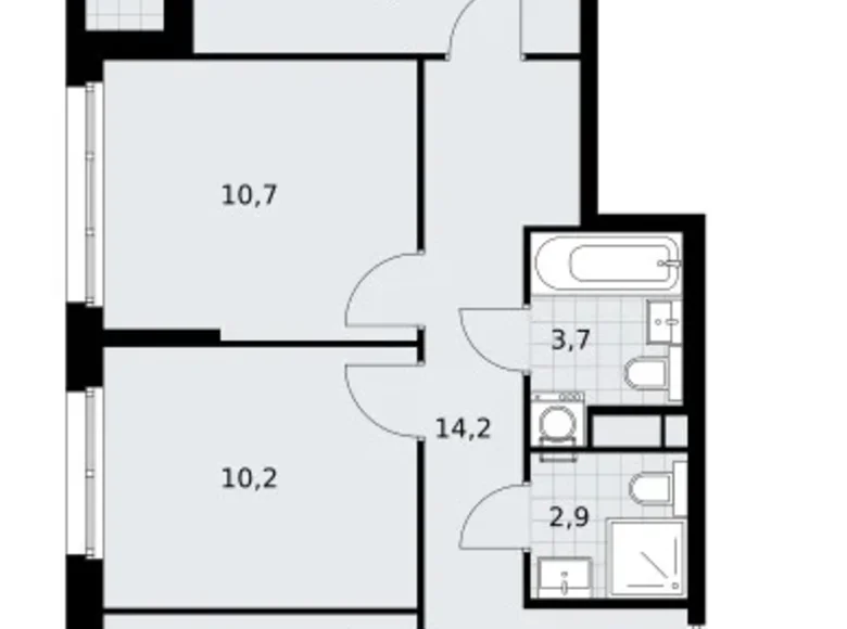 Квартира 3 комнаты 70 м² Postnikovo, Россия