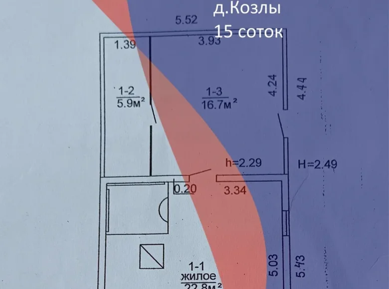 Dom 45 m² Krasnienski sielski Saviet, Białoruś