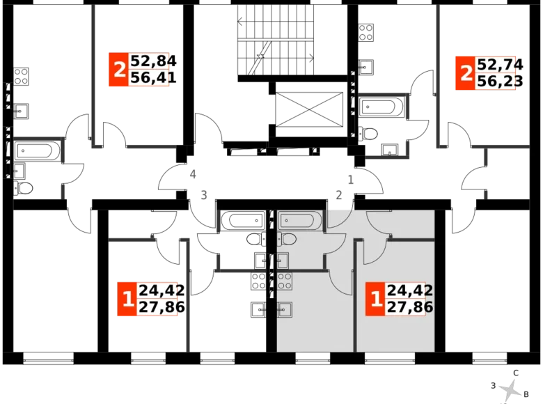 1 room apartment 28 m² Naro-Fominskiy gorodskoy okrug, Russia