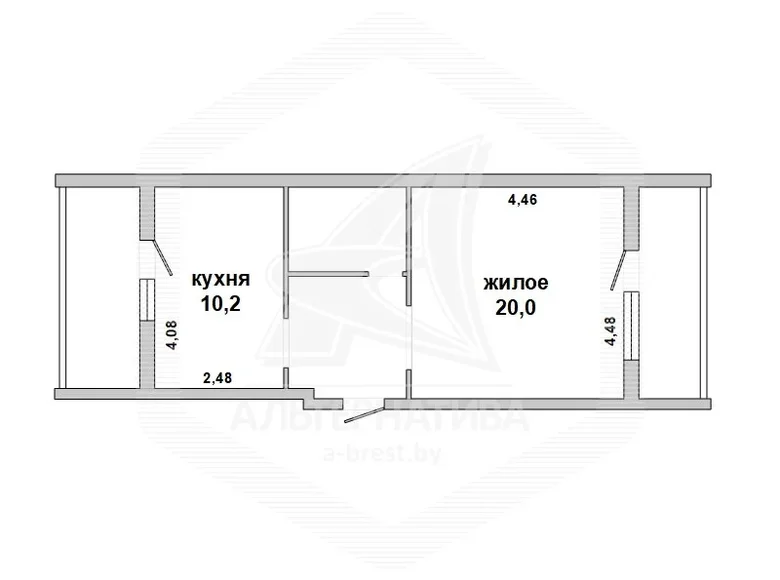 Wohnung 1 zimmer 41 m² Brest, Belarus