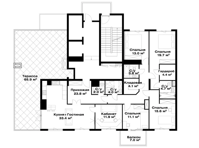 Kvartira 5 xonalar 173 m² Toshkentda