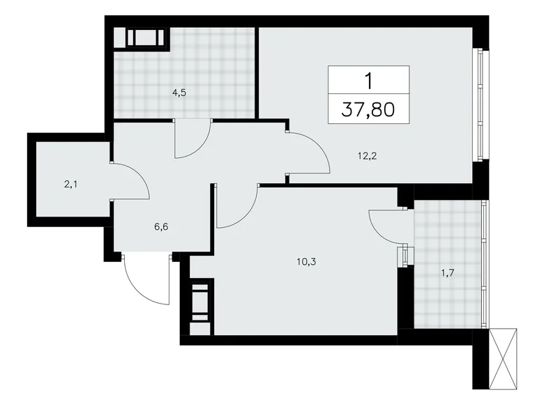 Квартира 1 комната 38 м² Красное Село, Россия