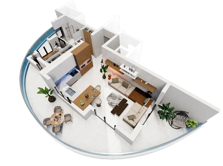 Apartamento 2 habitaciones 173 m² Trikomo, Chipre del Norte