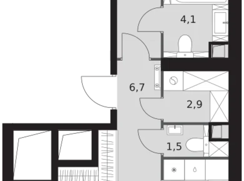 Mieszkanie 2 pokoi 63 m² Konkovo District, Rosja