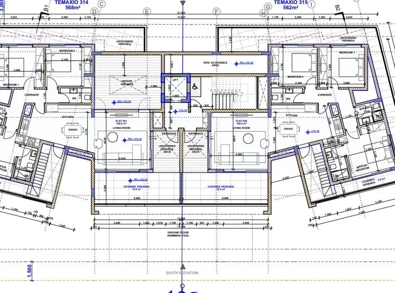 Квартира 3 спальни 134 м² Лимасол, Кипр