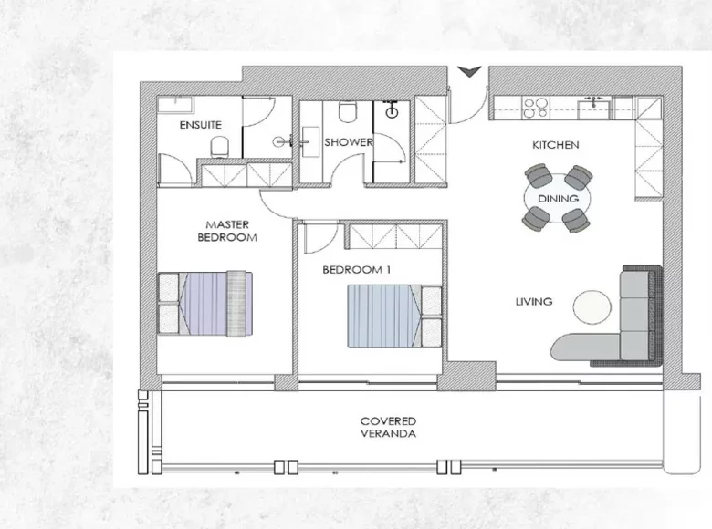 2 bedroom apartment 105 m², Greece