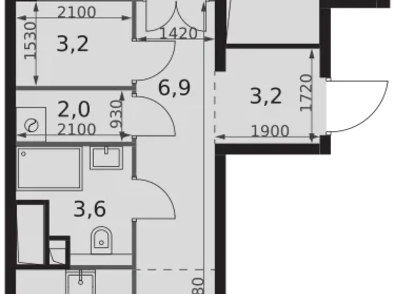 Appartement 3 chambres 81 m² North-Western Administrative Okrug, Fédération de Russie