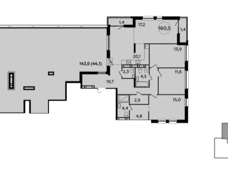 Appartement 4 chambres 160 m² South-Western Administrative Okrug, Fédération de Russie