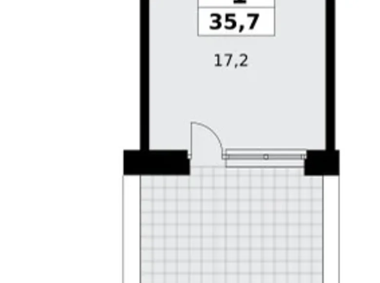 Квартира 1 комната 36 м² поселение Сосенское, Россия