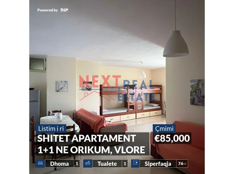 Apartamento 2 habitaciones 74 m² Orikum, Albania