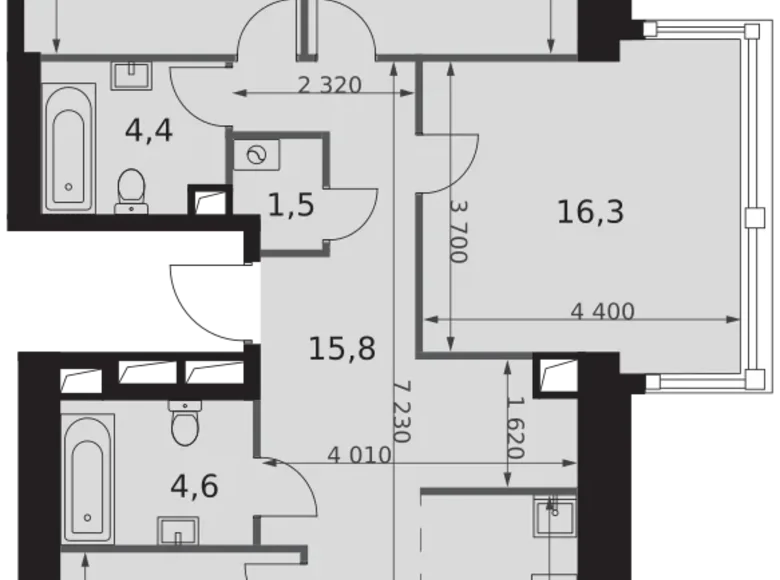 Квартира 5 комнат 109 м² район Коньково, Россия