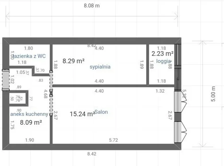 Appartement 2 chambres 34 m² Varsovie, Pologne