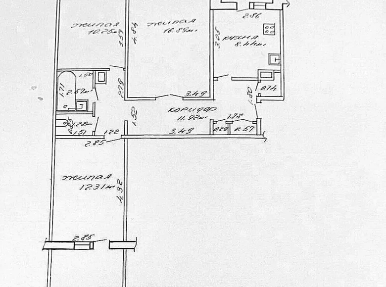 Wohnung 3 Zimmer 65 m² Homel, Weißrussland