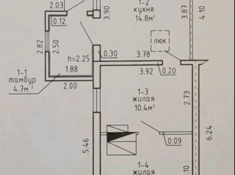 House 44 m² Akolica, Belarus