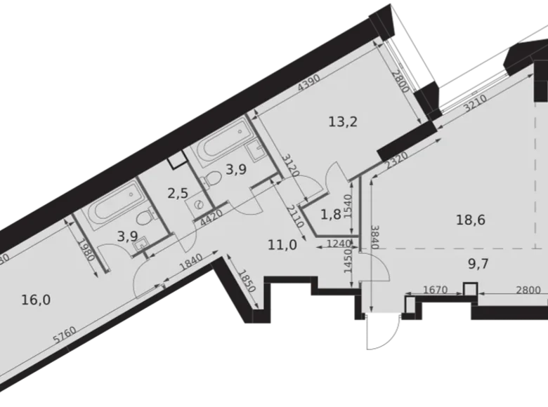 Квартира 3 комнаты 98 м² район Коньково, Россия