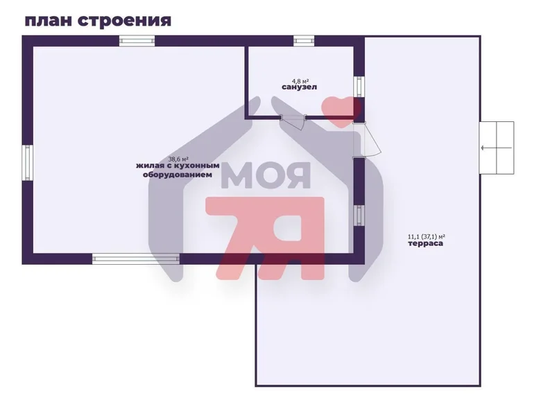 Дом 55 м² Гливинский сельский Совет, Беларусь