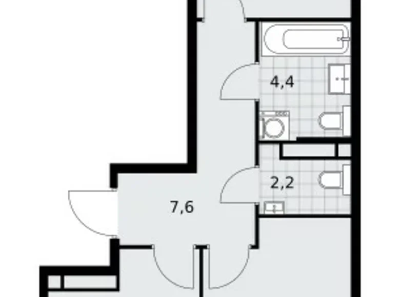 Mieszkanie 2 pokoi 51 m² poselenie Sosenskoe, Rosja