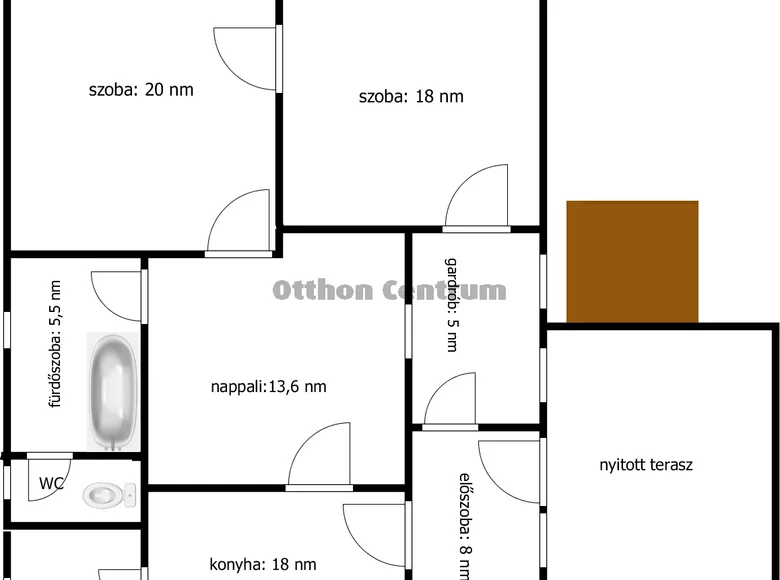 Dom 3 pokoi 90 m² Kisvarda, Węgry