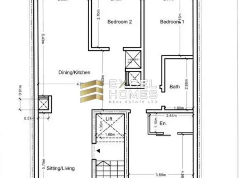 Apartamento 2 habitaciones  Iklin, Malta