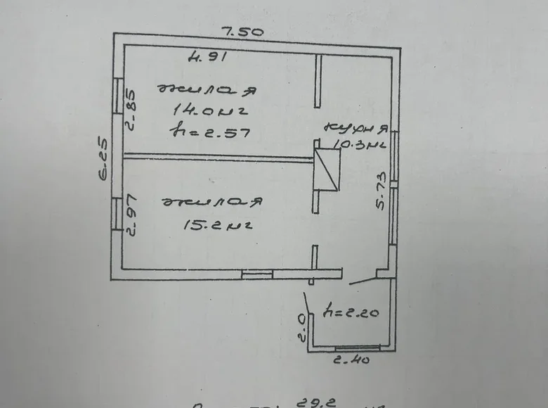 House 40 m² Pakaliubicki sielski Saviet, Belarus