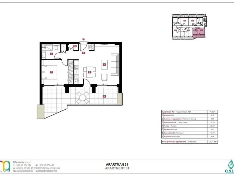 1 bedroom apartment  Budva, Montenegro