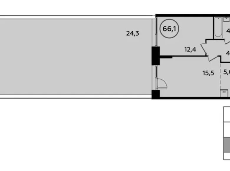 Apartamento 2 habitaciones 66 m² poselenie Sosenskoe, Rusia