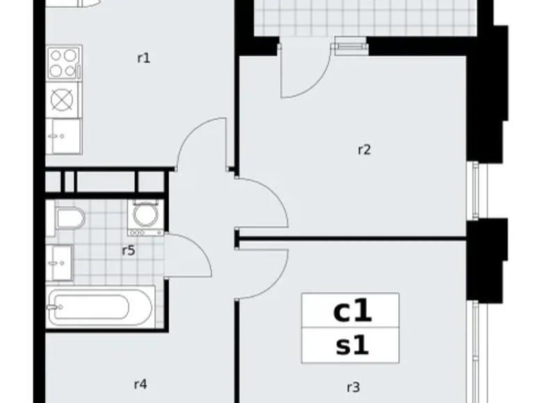 Mieszkanie 2 pokoi 48 m² poselenie Sosenskoe, Rosja