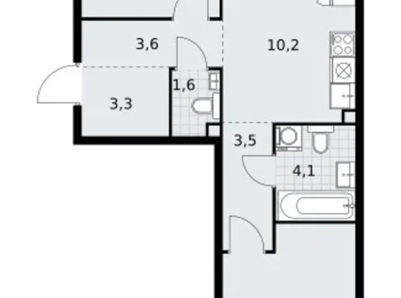 Apartamento 3 habitaciones 60 m² Postnikovo, Rusia