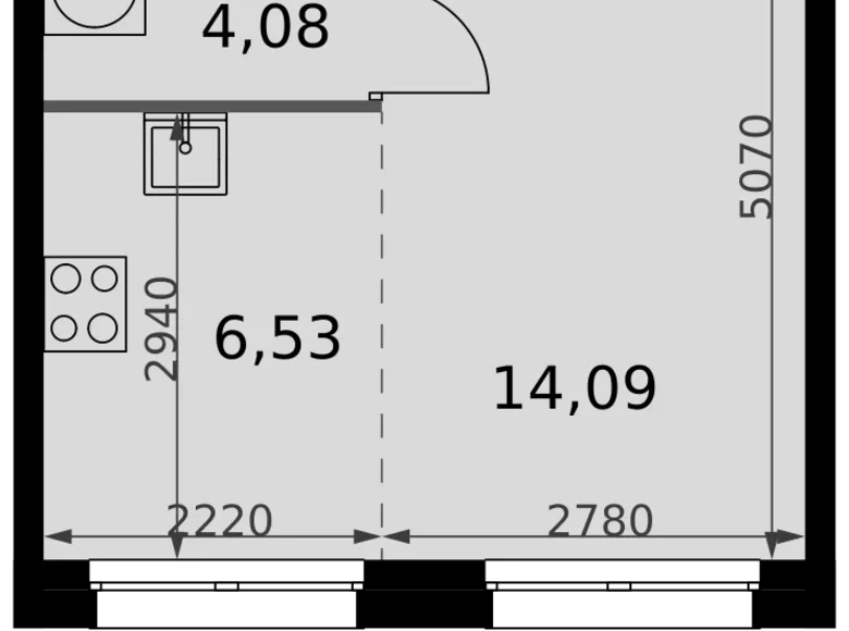 Estudio 1 habitación 25 m² Moscú, Rusia