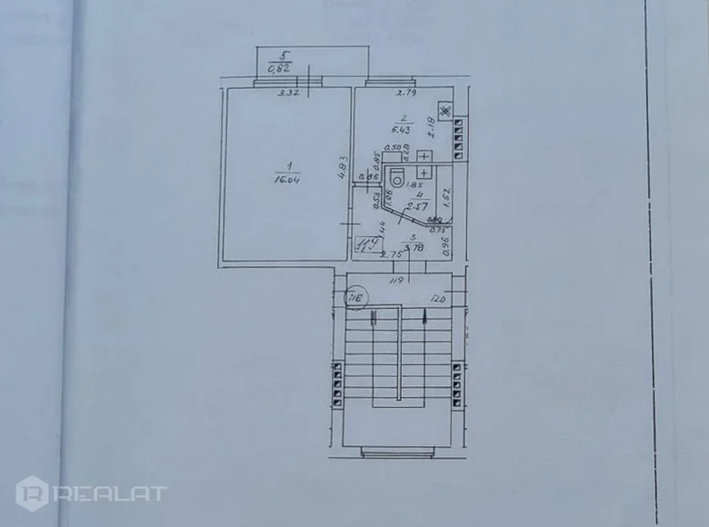 Квартира 1 комната 30 м² Огре, Латвия