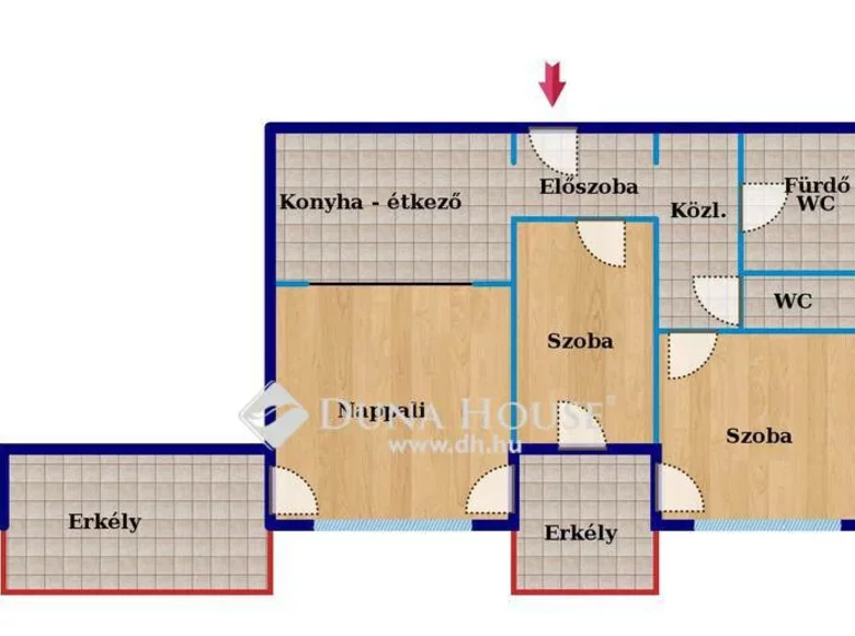 Mieszkanie 78 m² Ostrzyhom, Węgry