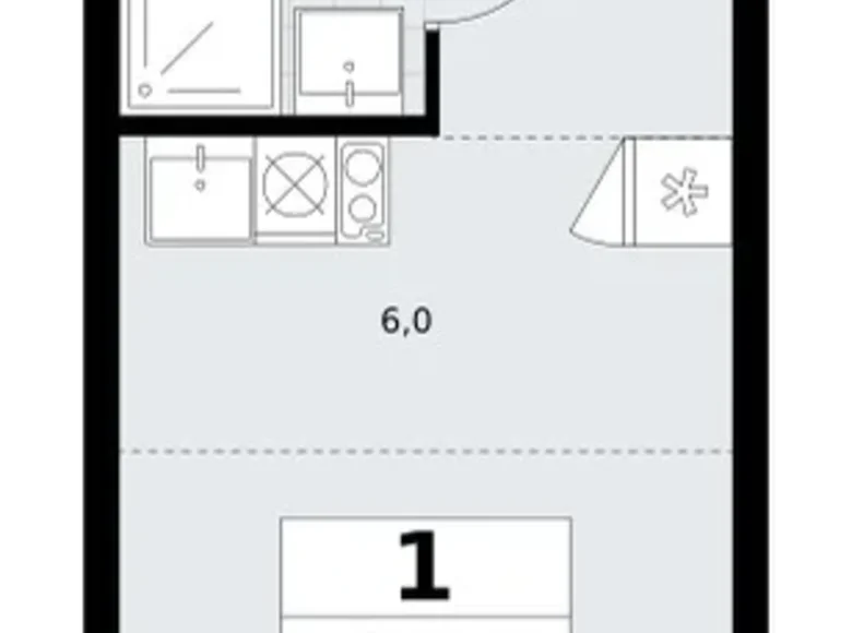 Appartement 1 chambre 21 m² Postnikovo, Fédération de Russie