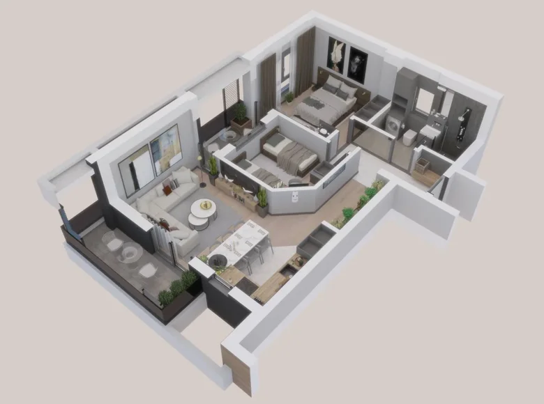2 bedroom apartment 70 m² Susanj, Montenegro