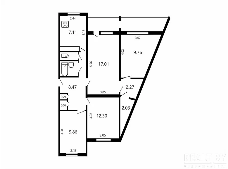 Wohnung 3 zimmer 75 m² Minsk, Belarus