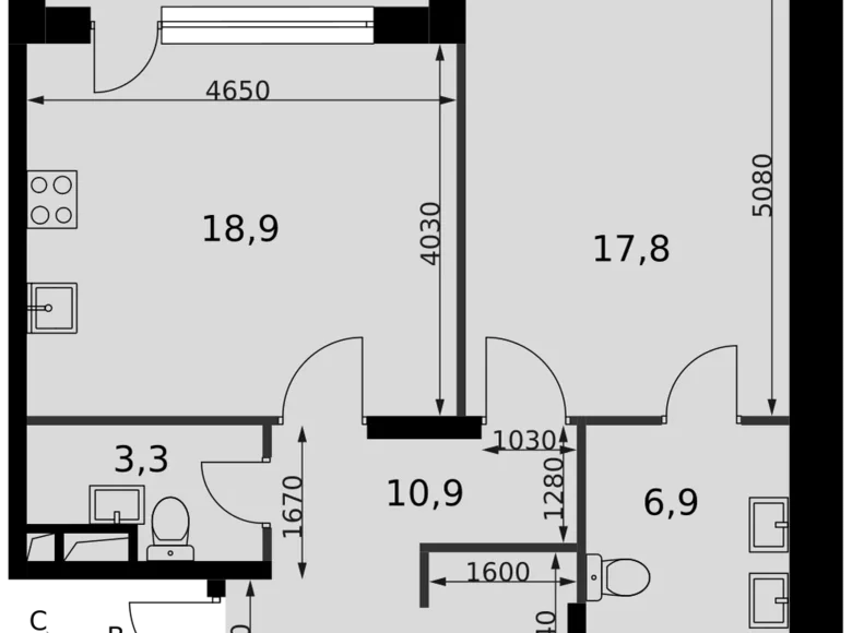 Appartement 1 chambre 60 m² North-Western Administrative Okrug, Fédération de Russie