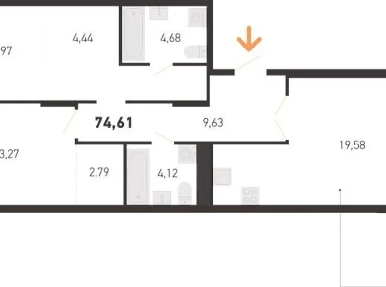 Wohnung 3 zimmer 75 m² Kopisca, Weißrussland