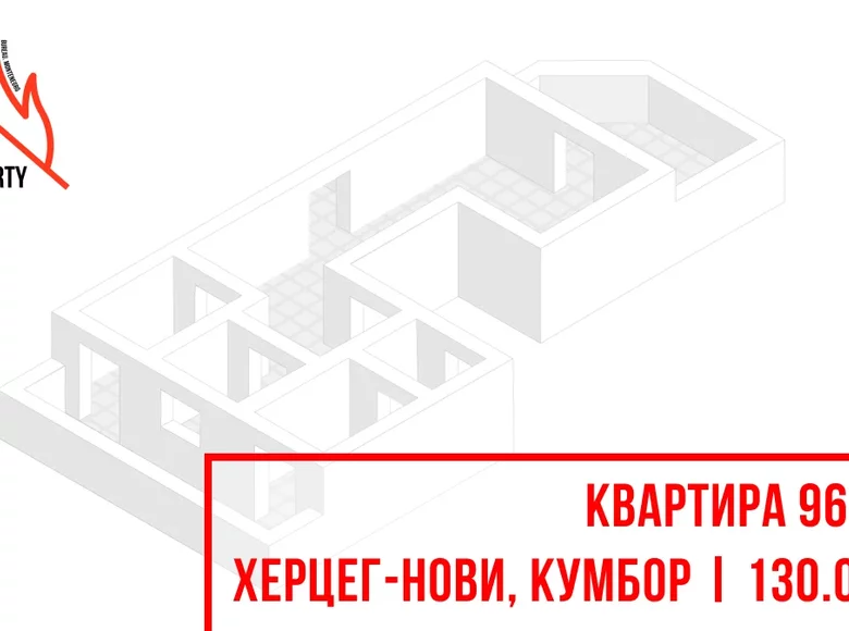 Квартира 3 комнаты 96 м² Кумбор, Черногория