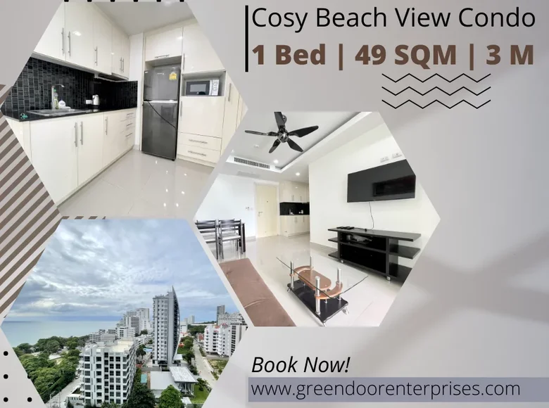 Copropriété 2 chambres 49 m² Pattaya, Thaïlande