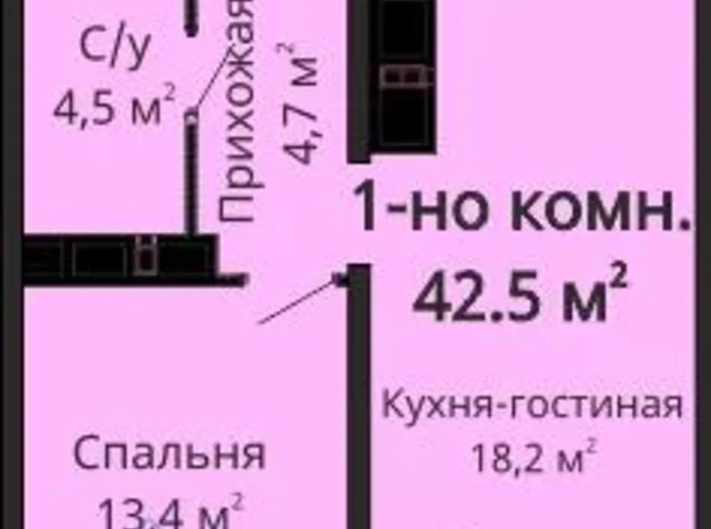 Mieszkanie 1 pokój 43 m² Odessa, Ukraina