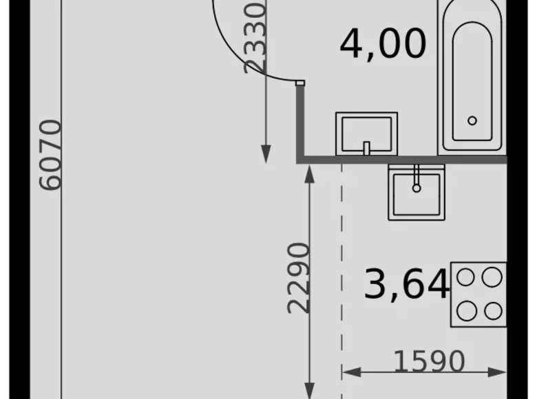 Studio 1 chambre 25 m² Moscou, Fédération de Russie