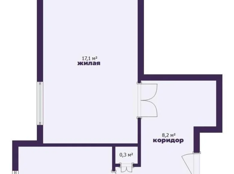 1 room apartment 37 m² Salihorsk, Belarus