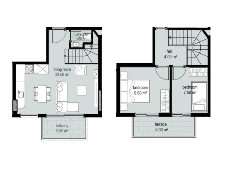 Mieszkanie 2 pokoi 86 m² Alanya, Turcja