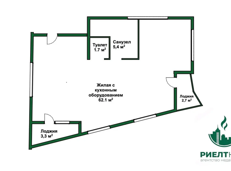 4 room apartment 73 m² Minsk, Belarus