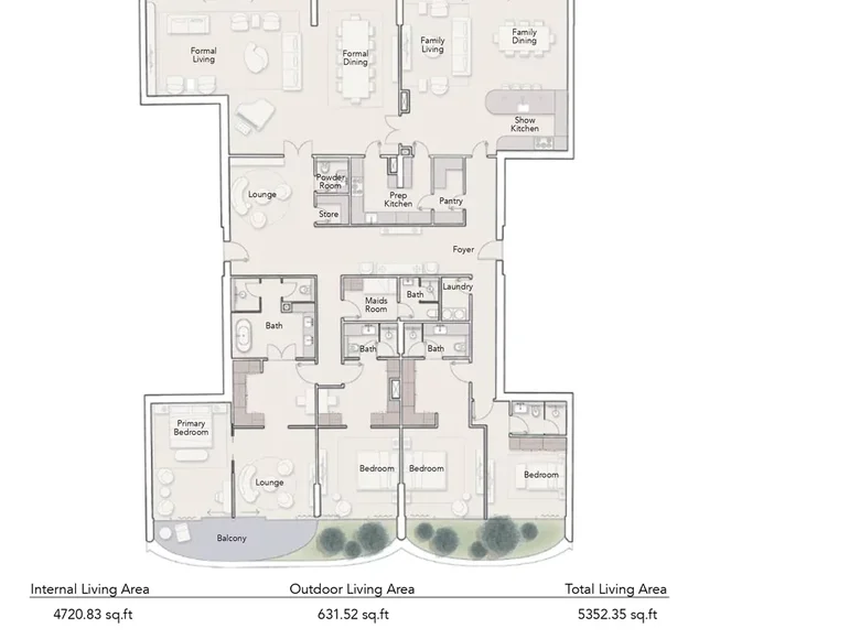 Пентхаус 4 спальни 497 м² Дубай, ОАЭ