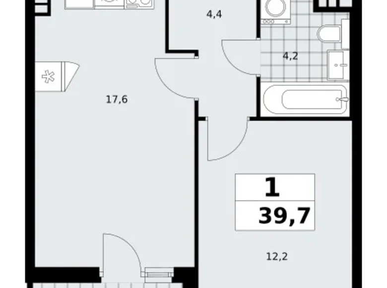 Appartement 1 chambre 40 m² poselenie Sosenskoe, Fédération de Russie