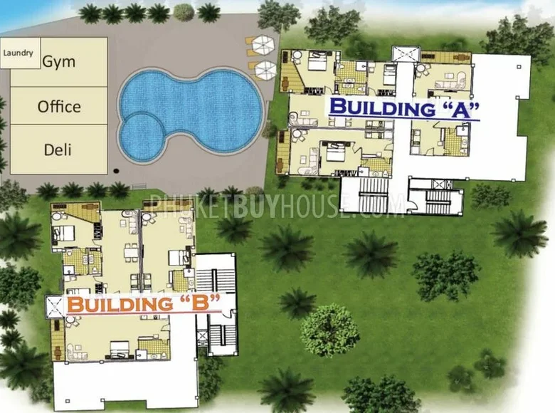 Condo z 2 sypialniami 70 m² Phuket, Tajlandia